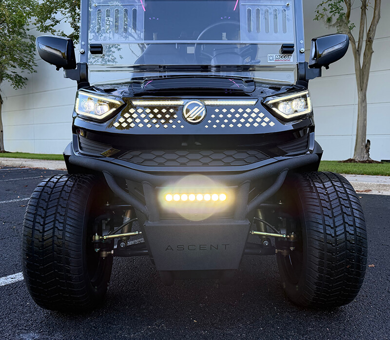 Brush guard with LED light bar